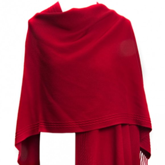 Shannie Girl Wrap Shawl with Fringe Trim - Picture 2 of 3